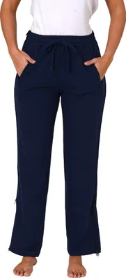 Produktbild von Damen Rehahose mit seitlichen 4-Wege Reißverschluß Jogginghose für Reha, Physio, Gipsbein ; marine , XS