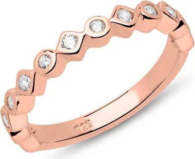 Produktbild von Rosévergoldeter 925er Silberring Zirkonia von JEWLIX