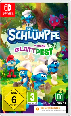 Produktbild von Die Schlümpfe – Mission Blattpest (Code in the Box) - Nintendo Switch, Abenteuer, Plattformspiel, Koop-Modus, offiziell lizenziert