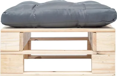 Obrázek produktu pro vidaXL Zahradní stolička z palet s polštářem v barvě Grey Wood Nature