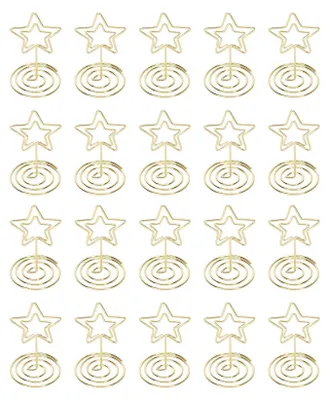 Produktbild von 20pcs Place Kartenhalter kleine 5 spitze Sternform Fotomotbildhalter Tisch Gold Gold