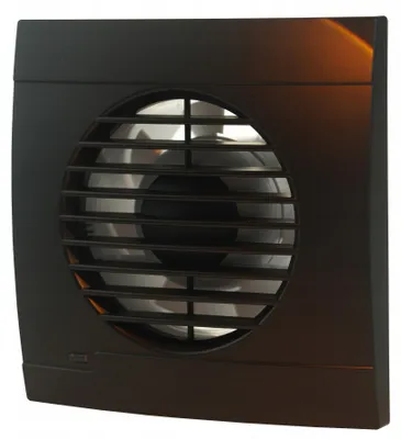 Image de Ventilateur ELPlast DN100, finition noire mate, bride courte