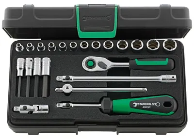 Produktbild von STAHLWILLE 96011181, Steckschlüssel-Satz, 22 Kopf/Köpfe, 230 mm, 130 mm, 914 g