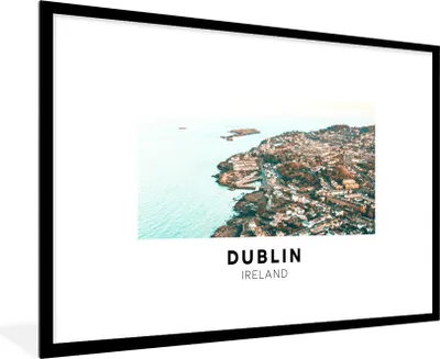 Produktbild von MuchoWow® Gerahmtes Poster Dublin - Irland - Architektur 90x60 cm - Poster mit Schwarzem Bilderrahmen Wandposter Rahmen Foto Bilder - Wanddekoration - Fotos