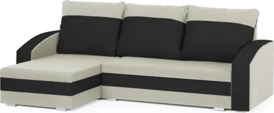 Produktbild von KING Ecksofa mit Schlaffunktion - Creme/Schwarz