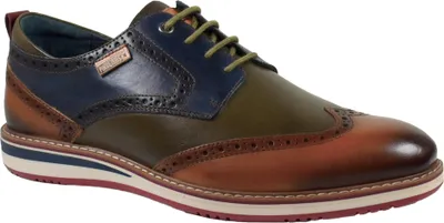 Produktbild von Pikolinos Herren Schnürschuh Leder Brogue Lochmuster perforiert Avila M1T-4191C1, Größe:45 EU, Farbe:Mehrfarbig