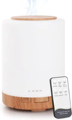 Productafbeelding van 300ml Essentiele Olie Diffuser en Luchtbevochtiger met Automatische Afsluiting, 3 Timer Instellingen, Ideaal voor Thuis, Yoga, Kantoor