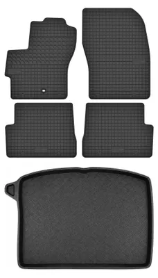 Produktbild von Gummimatten + Kofferraumwanne für Mazda 3 I BK 2003-2008 (Schrägheck) – Schwarz, passgenau – Wielganizator