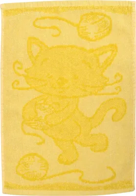Produktbild von Babyhandtuch Katze gelb 30x50 cm