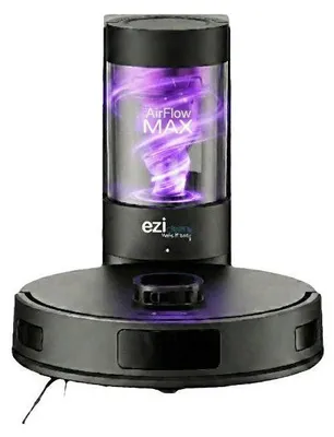 Immagine prodotto di Robot aspirapolvere e lavapavimenti - EZICLEAN AirFlow MAX - LIDAR connesso con base di svuotamento - 15.000 Pa - 2 L - 160 min - Nero