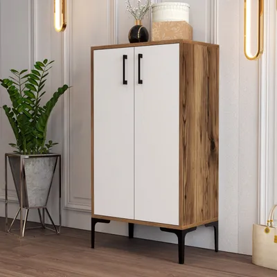 Immagine prodotto di Skye Decor, Praga - Noce, Bianco, scarpiere, noce, 60 x 111 x 35 cm