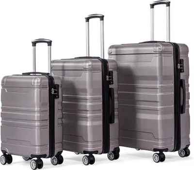 Produktbild von Famanu Kofferset 3-teilig - 20/24/28 Zoll - Reisekoffer mit Rollen und Teleskopgriff