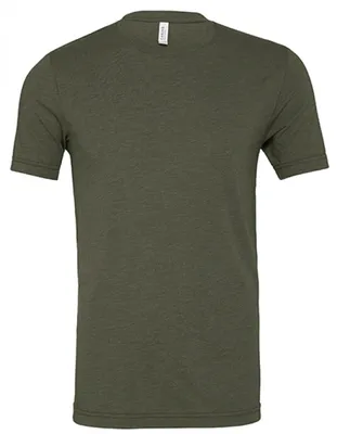 Produktbild von Canvas 3413 | Triblend Crew Neck T-Shirt / Meliert - Farbe: Military Green Triblend - Größe: S
