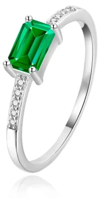 Productafbeelding van Elegant zilveren ring met sprankelende zirkonia's, model AGT-R64GR - Maat: 60 mm