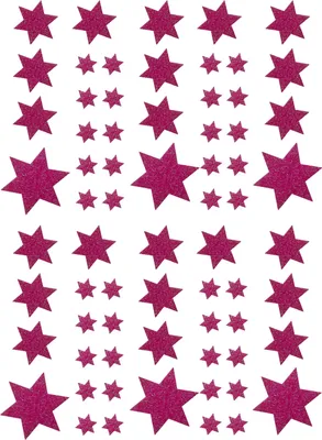 Produktbild von Oblique Unique 68 Sterne Sticker Aufkleber Glitzernd für Weihnachten Weihnachtsdeko Weihnachtssterne - pink