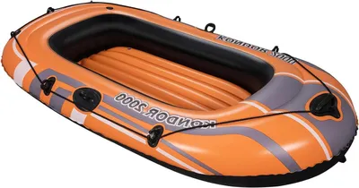 Productafbeelding van Opblaasboot - Roeiboot - Waterpret - Robuuste handgreep - 188 x 98 cm - Oranje