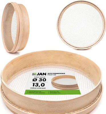 Zdjęcie produktu dla Sito Budowlane Przetak Siatka do przesiewania o średnicy 35CM oczko 13mm