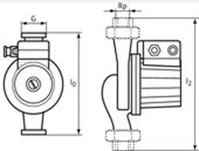 Image de Adaptateur Wilo G 1 1/2 /G2 pour pompes Wilo avec raccord vissé DN25 sur tuyau DN30, 1 pièce.