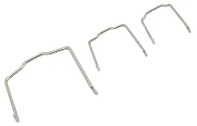 Zdjęcie produktu dla Zestaw 3 sztuk sprężyn mocujących przewody chłodnicy 154 23 do modeli E39, E38, E60, E90, 745Li, X5, E46, 325i, 328i, M3, 540i, 740iL, 740i