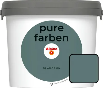Produktbild von Alpina Pure Farben Wandfarbe blaugrün 2,5 L