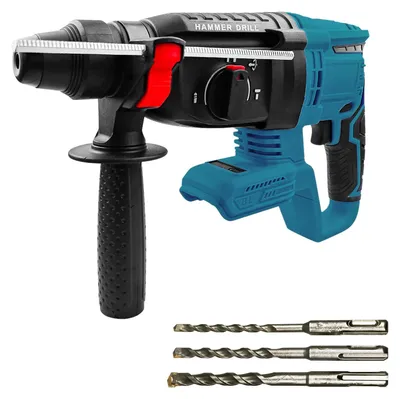 Akku-Bohrhammer 650W, kompatibel mit Makita 18V/21V, 3 Bohrer