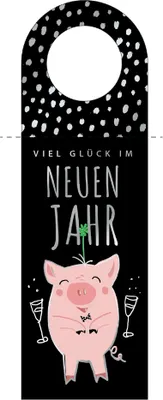 Produktbild von CACTUS Neujahrs-Flaschenanhänger "Schwein"