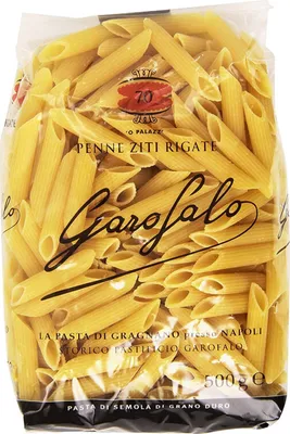 A bag of penne pasta.