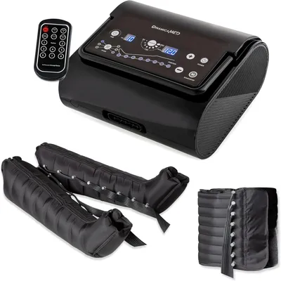 Immagine prodotto di DinamicaMed Premium Compact 8.0 Pressoterapia – Apparecchio professionale per il linfodrenaggio con 6 programmi, comprese fasce per le gambe e cintura addominale