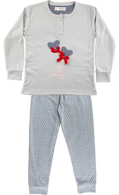 Produktbild von Mädchen Kinder Pyjama langarm Winter zweiteiliger Schlafanzug Hellmint/116