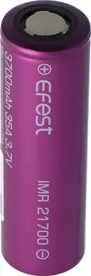Produktbild von Efest IMR21700 - 3700mAh Li-Ion-Akku, 3.6V - 3.7V min. 3630mAh typ. 3700mAh max. 30A Stromabgabe (Flat Top), 21.6mm x 70.1mm
