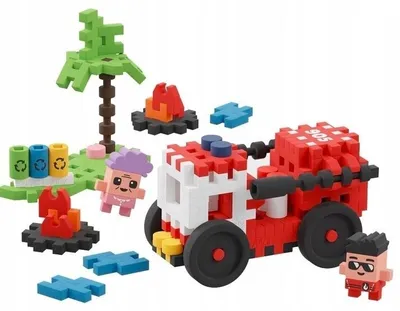Obrázek produktu pro Marioinex Mini Waffle - Hasičské auto 80 ks
