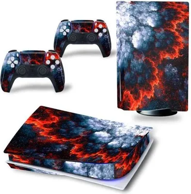 Obrázek produktu pro Samolepka na konzoli a ovladač pro PS5, PlayStation 5 - Výkonný herní skin - Ochranné příslušenství - Explosion