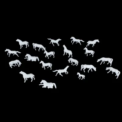 Produktbild von H0 Pferde | Modellbau Tiere Maßstab 1:87 (20 Stück)