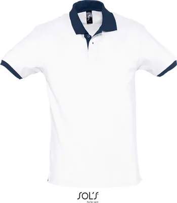 Immagine prodotto di SOLs 11369 | Polo Prince da uomo - Colore: White/French Navy - Taglia: L