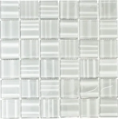 Produktbild von Glasmosaik grau glänzend 29,8x29,8 cm