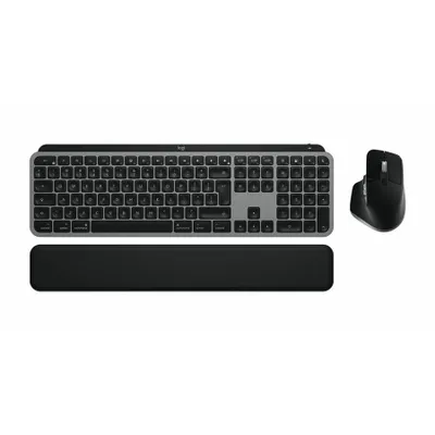 Produktbild von Logitech MX Keys S Combo for Mac - Kabellos - RF Wireless + Bluetooth - Scherenschalter - QWERTY - LED - A