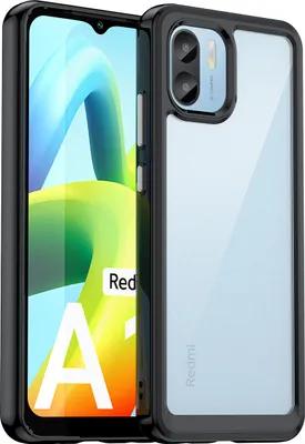 Immagine prodotto di Custodia per Xiaomi Redmi A1 trasparente, antiurto TPU silicone custodia protettiva nero