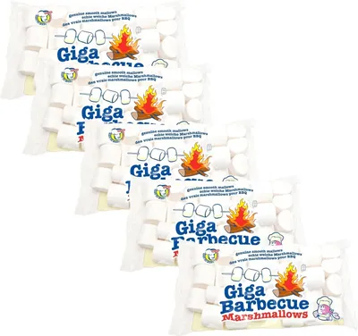 Produktbild von Mr. Mallo Giga Barbecue Marshmallows 5x750g – XXL Mäusespeck 3750g zum Grillen & Lagerfeuer