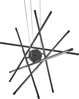 Produktbild von BELIANI Hängeleuchte LED Schwarz Metall u. Silikon mit Fernbedienung Dimmer Geometrisch Modern Langes Kabel Modern Esszimmer Wohnzimmer Schlafzimmer