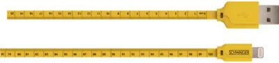 Produktbild von Schwaiger WKL10 511, 1,2 m, USB A, Lightning, Männlich, Männlich, Schwarz, Gelb