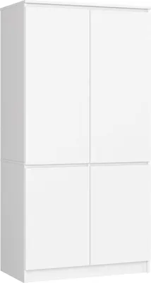 Zdjęcie produktu dla Szafa S90 4 drzwi AKORD Biała 90x51x180 cm