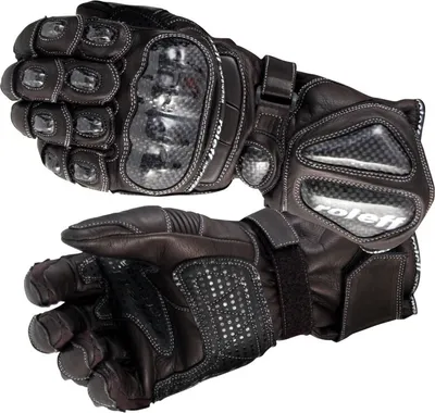 Produktbild von RO67 Leder-Motorradhandschuhe mit Aramidverstärkungen und Comfort Stretch  Roleff Größe: S,