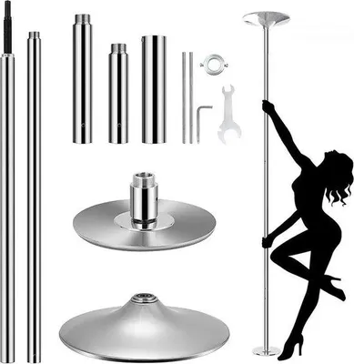 Produktbild von Famanu Tanzstange 45 mm - Professionelle verstellbare Fitness-Stange von 2,35 bis 2,74 m