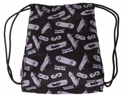 Produktbild von Schwarzer Jungen Sportbeutel Skateboard Motiv Schultertasche