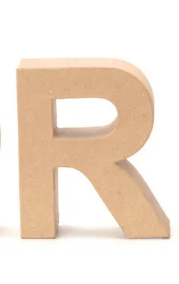 Produktbild von Glorex Papp-Buchstabe R 17,5 x 5,5 cm