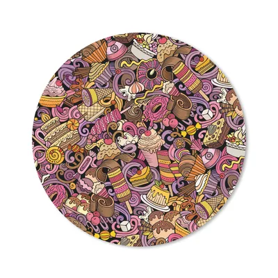Produktbild von MuchoWow® Mauspad Mousepad Lebensmittel - Torte - Muster - Design - Donut - Kind 50x50 cm - Mousepads - Maus Mat - Pad - Mausunterlage - Vinyl