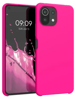 Produktbild von kwmobile Handyhülle für Xiaomi 11 Lite (5G) NE / Mi 11 Lite (5G) Hülle - Case Silikon - Kabelloses Laden - Schutzhülle Cover in Neon Pink