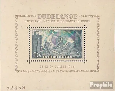 Produktbild von Briefmarken Luxemburg 1946 Mi Block6 (kompl.Ausg.) postfrisch Eisenwerk