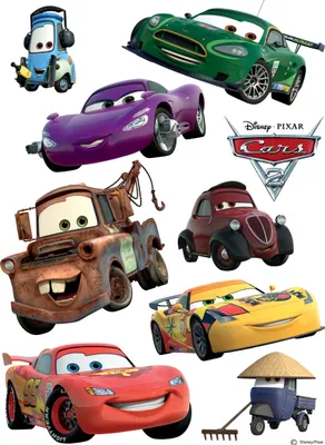 Produktbild von Disney Wandtattoo Cars Rot, Gelb und Grün - 600205 - 65 x 85 cm