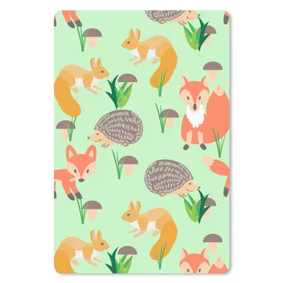 Produktbild von MuchoWow® Mauspad Mousepad Tiere - Muster - Igel 18x27 cm - Mousepads - Maus Mat - Pad - Mausunterlage